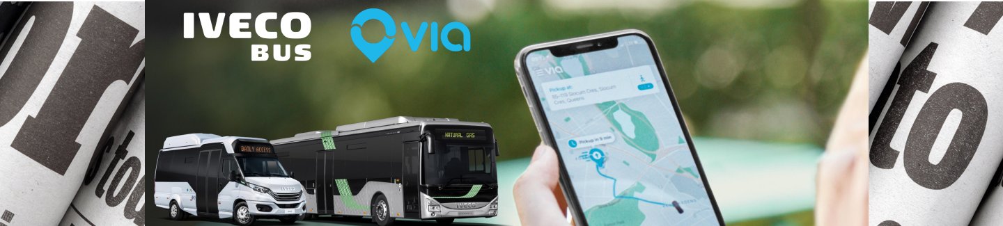 ​IVECO BUS gibt den Start seiner Zusammenarbeit mit dem führenden Unternehmen für Transit-Technologien Via bekannt.